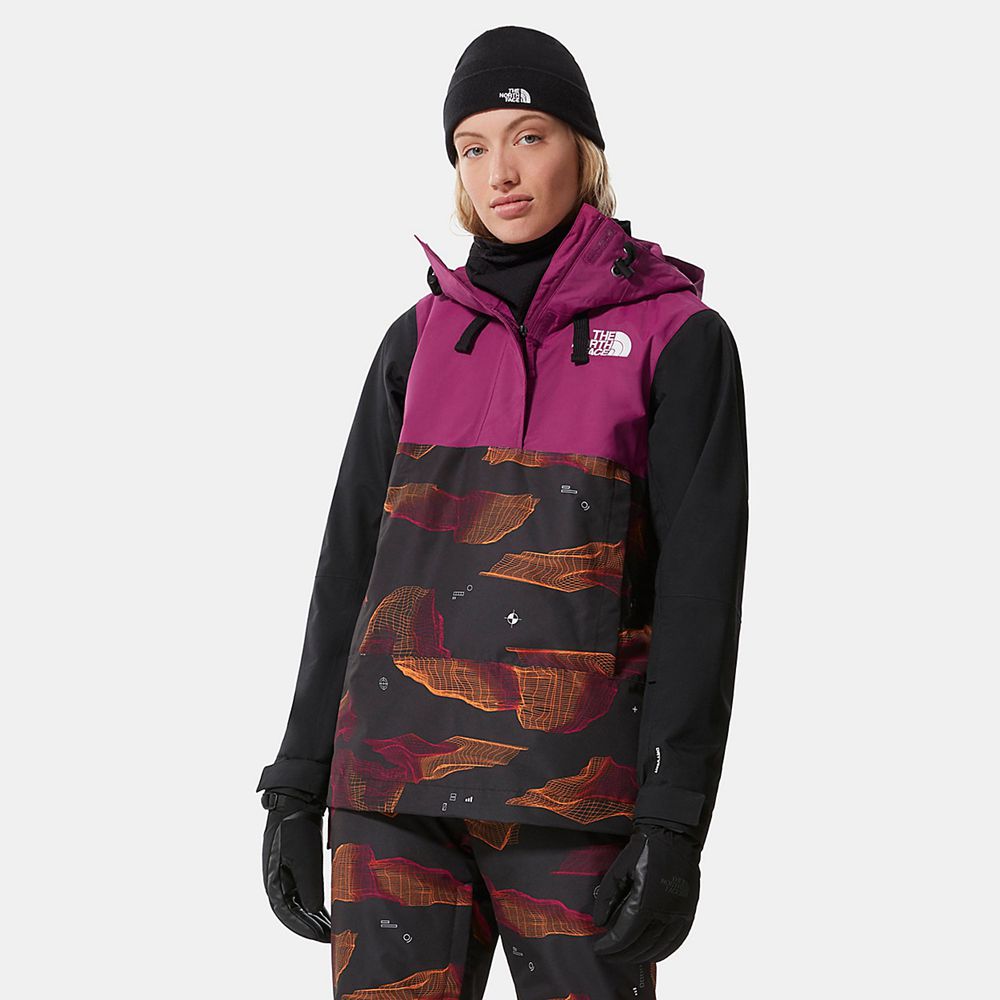 The North Face Ski Jacket Womens Australia - The North Face Tanager Fanorak Rose / Black Skiing And